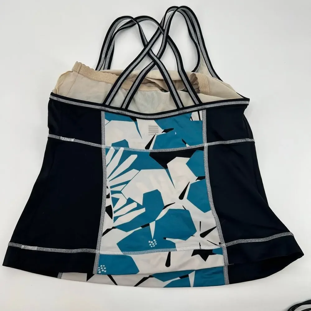 Lands' End bundle / lot (2) swim tops and blue swim bottoms tankini bikini 10/12